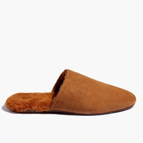 New TKEES Ines Shearling Slide On Mule Sandal Fur Size 7 Flat Loafers - Picture 4 of 14